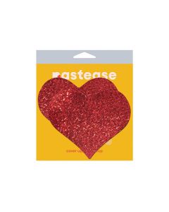Pastease Coverage Glitter Heart - Red O/S