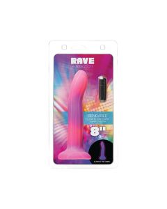 Addiction 8" Rave Glow in the Dark Dong - Pink/Purple