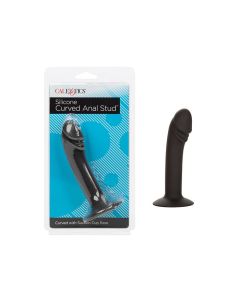 Silicone Curved Anal Stud - Black
